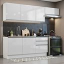 Ver imagem 1 de Cozinha Completa 100% MDF Madesa Acordes 260003 com Armário e Balcão Frentes Branco Brilho Cor:Branc