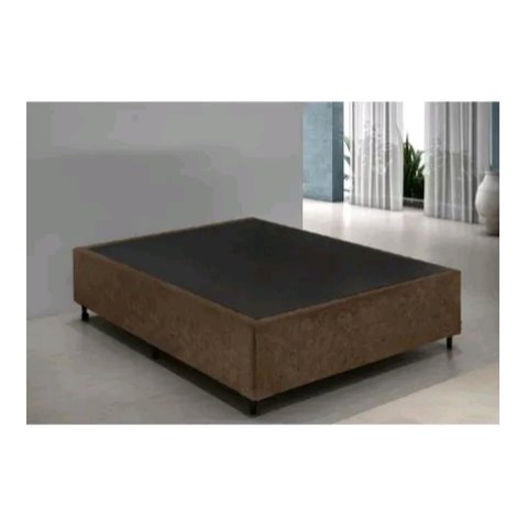 Base Box Casal Sonho Perfeito Suede Marrom