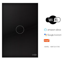 Interruptor Touch 1 PAD WI-FI - 4x2 PRETO - 2