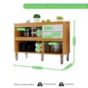 Ver imagem 4 de Balcão 3 Portas 2 Gavetas 100% Mdf Paloma