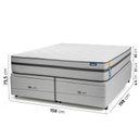 Ver imagem 3 de Conjunto Base Box Baú Queen e Colchão Ultra Firme Luna CabeCasa MadeiraOriginals