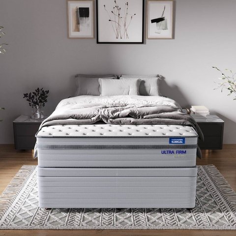 Conjunto Base Box Baú Casal e Colchão Ultra Firme Luna CabeCasa MadeiraOriginals