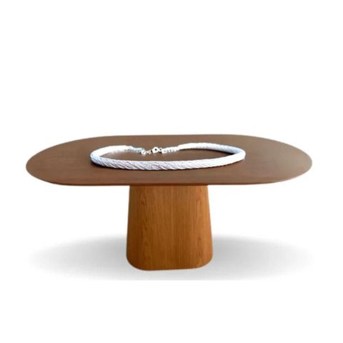 Mesa de Jantar Cone Retangular Arredondada 140x90cm Cinamomo