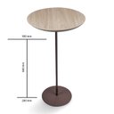 Ver imagem 4 de Mesa Lateral KARLA - ALTA, tampo redondo Itapuã e base Aço Corten.