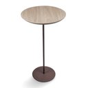 Ver imagem 3 de Mesa Lateral Karla - Alta, Tampo Redondo Itapuã e Base Aço Corten. Bege 100% MDF