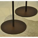 Ver imagem 7 de Kit 2 Mesas Laterais Karla - Baixa / Média, Tampo Redondo Itapuã e Base Aço Corten. Bege 100% MDF