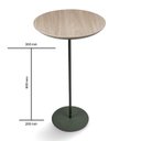 Ver imagem 4 de Mesa Lateral Karla - Alta, Tampo Redondo Itapuã e Base Verde Oliva. Bege 100% MDF