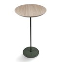 Ver imagem 3 de Mesa Lateral Karla - Alta, Tampo Redondo Itapuã e Base Verde Oliva. Bege 100% MDF