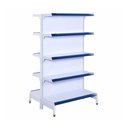 Ver imagem 1 de Gôndola Prateleira Supermercado 5 Níveis 40x30 New Plus 1,70 Central Inicial Azul SA Gôndolas