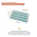 Ver imagem 2 de FORMA DE GELO DE PLÁSTICO E SILICONE PARA 32 CUBOS VERDE