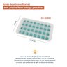 FORMA DE GELO DE PLÁSTICO E SILICONE PARA 32 CUBOS VERDE - 2