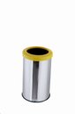 Ver imagem 1 de Lixeira Inox Aro Esmaltado 20L Área Gourmet Cozinha Cesto De Lixo - Amarelo