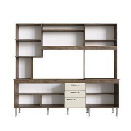 Cozinha Compacta Marília 08 Portas 02 Gavetas Crema Grafite- Megasul - 3