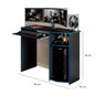 Mesa Gamer Escrivaninha Office Nicho E Suporte Gabinete CPU Gamer:Preto/Azul - 3