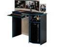 Ver imagem 1 de Mesa Gamer Escrivaninha Office Nicho E Suporte Gabinete CPU Gamer:Preto/Azul