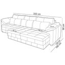 Ver imagem 5 de Sofá Retrátil para Sala de Estar 4 Lugares 332cm Riza S03 Couro Soft Bege - Lyam Decor