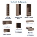 Ver imagem 6 de Guarda-Roupa Planejado de Canto Linear 12 Peças com 13 Portas Orion CabeCasa MadeiraOriginals Marrom/Mocha