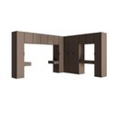 Ver imagem 3 de Guarda-Roupa Planejado de Canto Linear 12 Peças com 13 Portas Orion CabeCasa MadeiraOriginals Marrom/Mocha