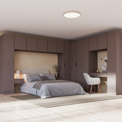 Guarda-roupa Modulado de Canto Linear 12 Peças com 13 Portas Orion CabeCasa MadeiraOriginals