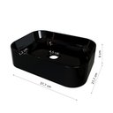 Ver imagem 3 de Gabinete Arm Banheiro Deli 2 Portas com Cuba Oxford Preta Off White Nature