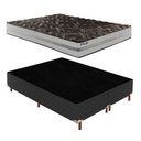Ver imagem 1 de Cama Box Queen com Colchão D33 Unique Plus Duoface 25x158x198cm e Base Íris Preto/Elegancy Paropas B