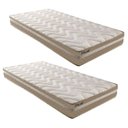 Ver imagem 1 de Kit com 2 Colchões Solteiro D33 Plus Duoface 14x88x188cm Unique Paropas By Ecosono Bege/Rustico