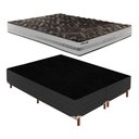 Ver imagem 1 de Cama Box Queen com Colchão D33 Unique Plus Duoface 16x158x198cm e Base Íris Preto/Elegancy Paropas B