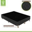 Ver imagem 4 de Cama Box Queen com Colchão D33 Unique Plus Duoface 16x158x198cm e Base Íris Preto/Elegancy Paropas B