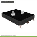 Ver imagem 6 de Cama Box Queen com Colchão D33 Unique Plus Duoface 16x158x198cm e Base Íris Preto/Elegancy Paropas B