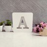 1 Luminária LED Mesa Letras Alfabeto Decorativa MDF Branco 14cm:Q - 2