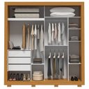 Ver imagem 4 de Guarda-Roupa Casal 2 Portas de Correr 3 Gavetas Protea 210cm Espresso Móveis