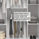 Ver imagem 7 de Guarda-Roupa Casal 2 Portas de Correr 3 Gavetas Protea 210cm Espresso Móveis