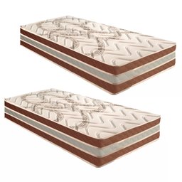 Kit com 2 Colchões Solteiro Molas Ensacadas Samambaia 30x88x188cm - 1