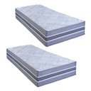 Ver imagem 1 de Kit com 2 Colchões Solteiro Molas Ensacadas Samambaia 30x88x188cm Paropas By Ecosono Vermelho/Rustico Cerejeira