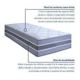 Kit com 2 Colchões Solteiro Molas Ensacadas Samambaia 30x88x188cm - 7