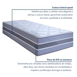 Kit com 2 Colchões Solteiro Molas Ensacadas Samambaia 30x88x188cm - 5