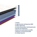 Ver imagem 3 de Kit com 2 Colchões Solteiro Molas Ensacadas Samambaia 30x88x188cm Paropas by Ecosono