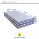 Ver imagem 2 de Kit com 2 Colchões Solteiro Molas Ensacadas Samambaia 30x88x188cm Paropas by Ecosono