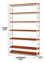 Ver imagem 4 de Estante Multiuso Organizador Livreiro Estilo Industrial 180x180 Branco Imbuia