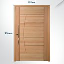 Ver imagem 2 de Kit Porta Pivotante Maciça de Eucalipto 214x107x14cm PM78 Solar Cruzeiro Portas