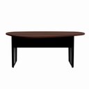 Ver imagem 3 de Mesa Orgânica 1,83m x 1,00m para Reunião com Pés em Metal F5 Office Marrom Preto