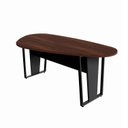 Ver imagem 2 de Mesa Orgânica 1,83m x 1,00m para Reunião com Pés em Metal F5 Office Marrom Preto