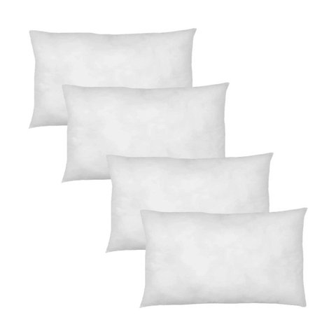 Kit 4 Refis Enchimento para Almofada em Fibra Siliconada 50x30 Cm