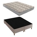 Ver imagem 1 de Cama Box Queen com Colchão D45 Quality Duoface 25x158x198cm e Base Galaxy Prata/Rustico Paropas By e