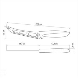 Faca Chef Tramontina Plenus com Lâmina em Aço Inox e Cabo de Polipropileno Cinza 6" Tramontina - 3