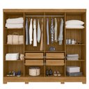 Ver imagem 6 de Guarda Roupa Casal 8 Portas 4 Gavetas 236cm Ágata M07 Freijó/cinza - Mpozenato