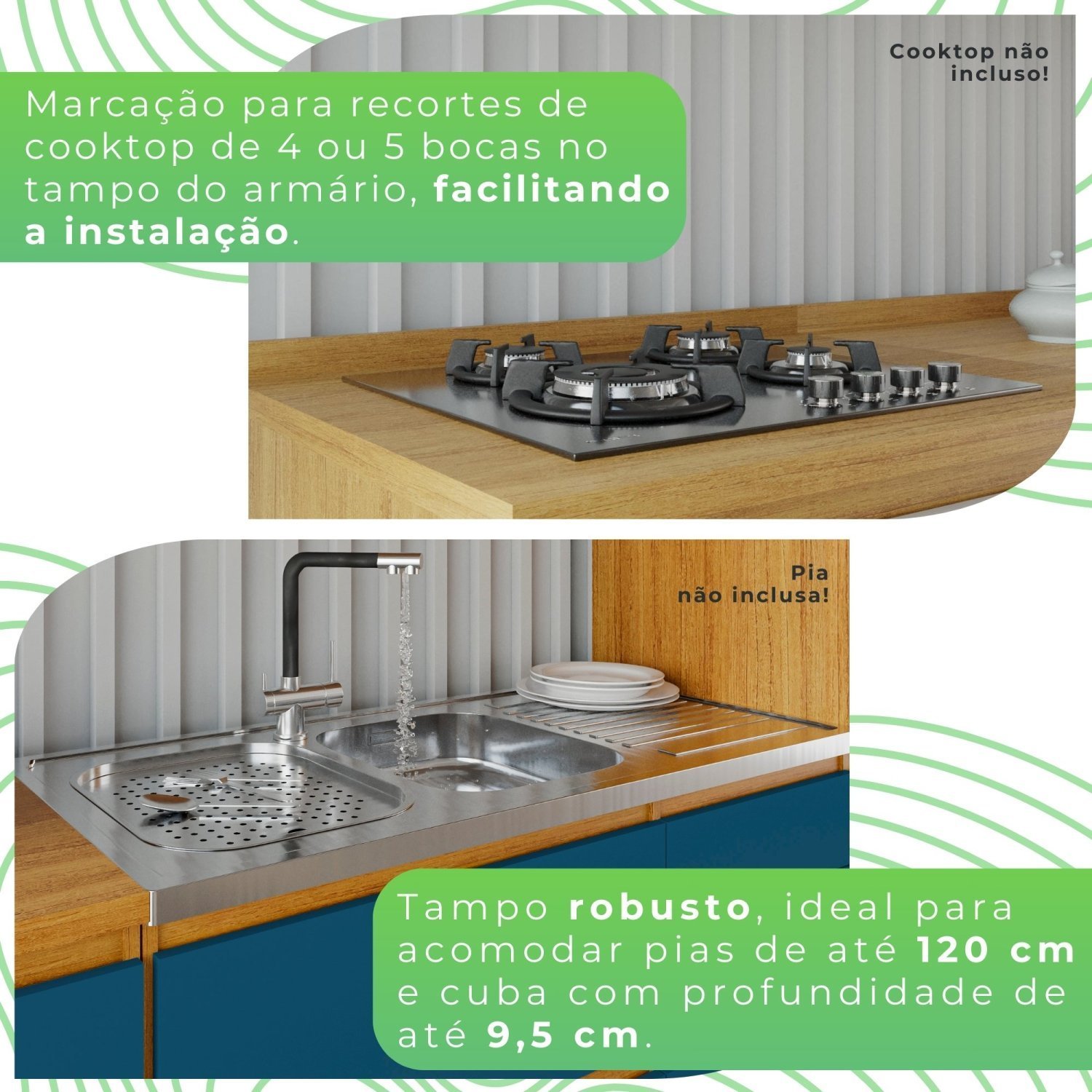 Cozinha Completa 5 Peças 100% Mdf Paloma - 11