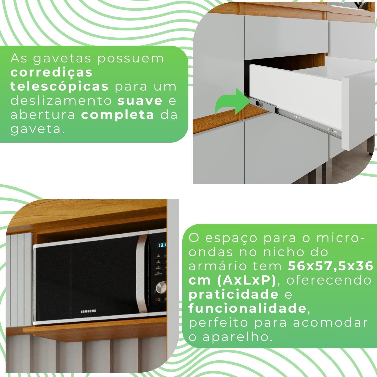 Cozinha Completa 5 Peças 100% Mdf Paloma - 10