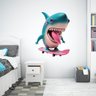 Adesivo de Parede Recorte - Tubarão no Skate - 2