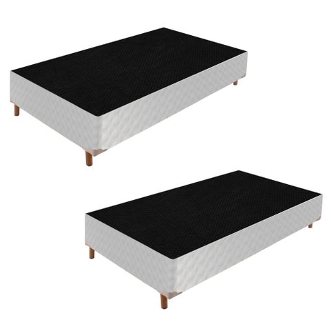 2 Base Box Solteiro 42x88x188cm Mônaco Branco/Rustico/Bordo Paropas By Ecosono